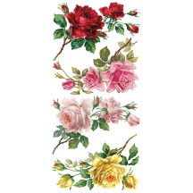 1 Sheet of Stickers Mixed Rose Branches